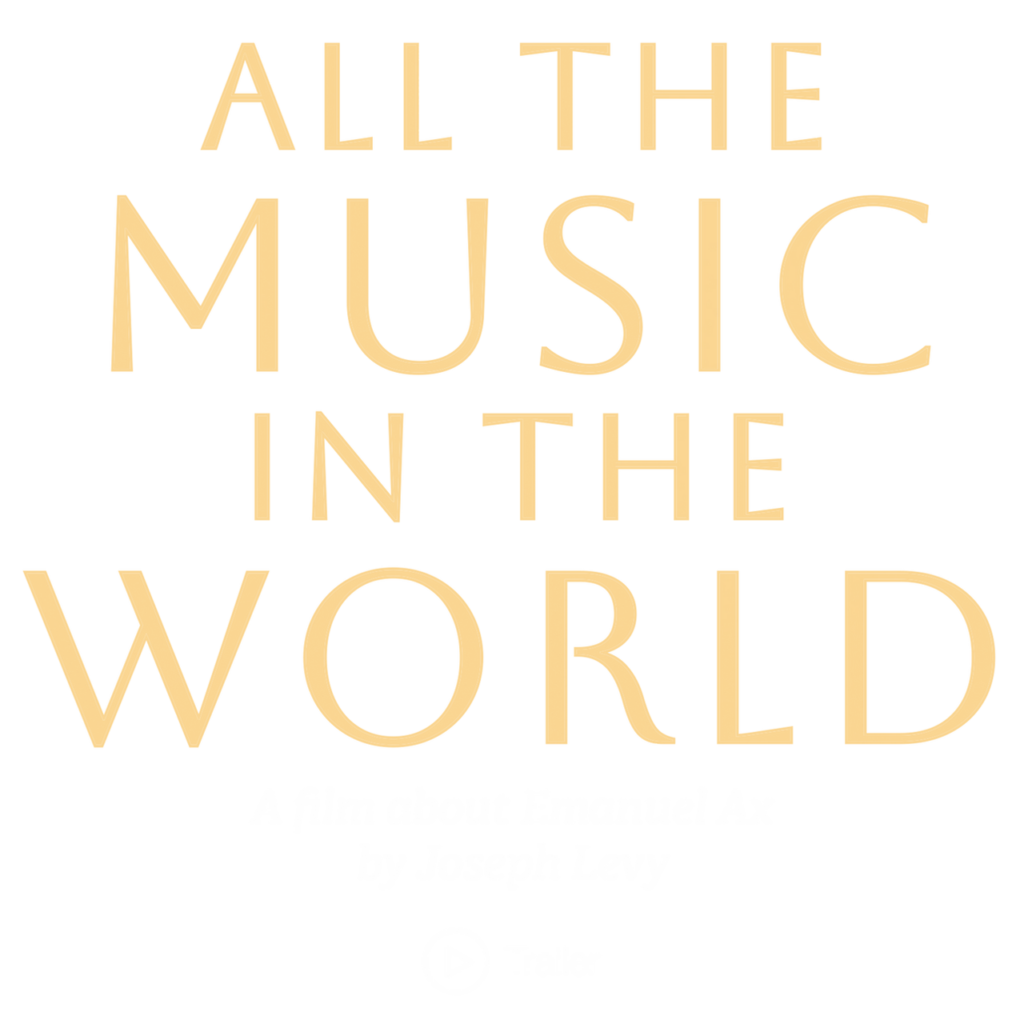ALL OF THE MUSIC IN THE WORLD logo with a "Play Trailer" button at the bottom.